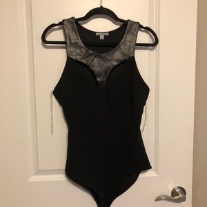GUC Pleather and Cloth Body Suit